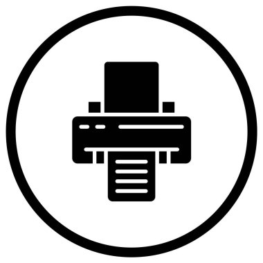 Yazıcı Vektör Simgesi Tasarım İllüstrasyonu