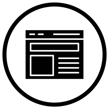 Web Sitesi Vektör Simgesi Tasarım İllüstrasyonu