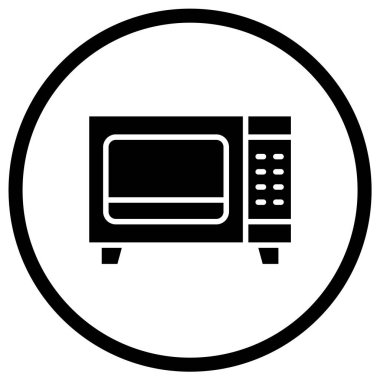 Mikrodalga Vektör Simgesi Tasarım İllüstrasyonu