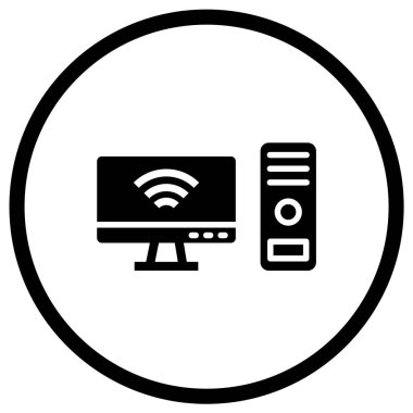 Bilgisayar Vektörü Simgesi Tasarım İllüstrasyonu