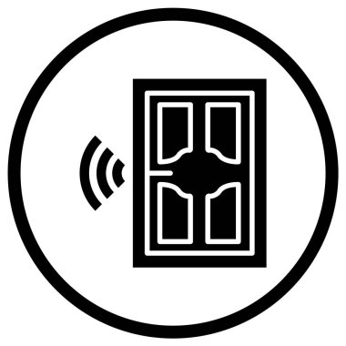 Smartdoor Vektör Simgesi Tasarım İllüstrasyonu