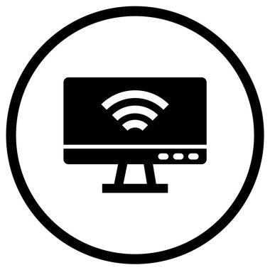 LCD Vektör Simgesi Tasarım İllüstrasyonu