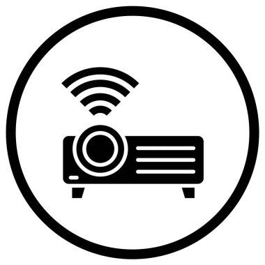 Projektör Vektör Simgesi Tasarım İllüstrasyonu