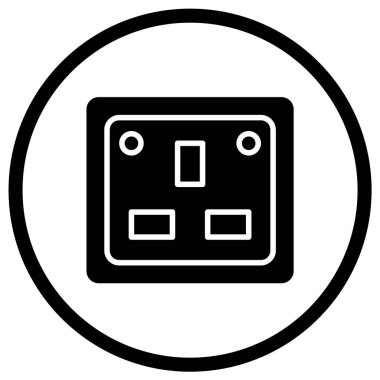 Soket Vektör Simgesi Tasarım Çizimi