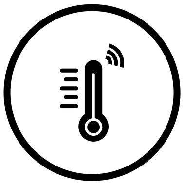 Termometre Vektör Simgesi Tasarım İllüstrasyonu
