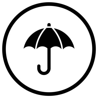 Şemsiye Vektör Simgesi Tasarım İllüstrasyonu