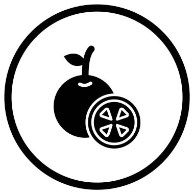 Turuncu Vektör Simgesi Tasarım Çizimi