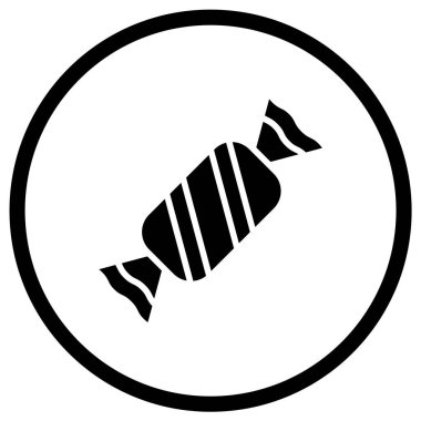 Şeker Vektörü Simgesi Tasarım İllüstrasyonu