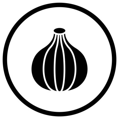 Soğan Vektörü Simgesi Tasarım İllüstrasyonu