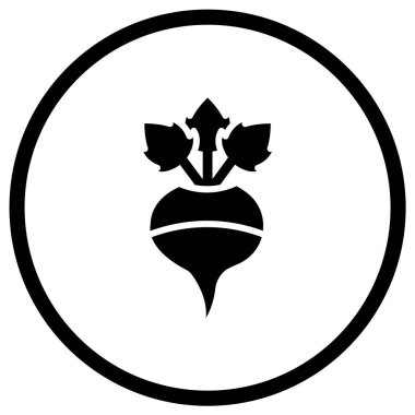 Şalgam Vektör Simgesi Tasarım İllüstrasyonu