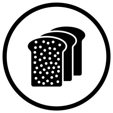 Ekmek Vektörü Simgesi Tasarım İllüstrasyonu