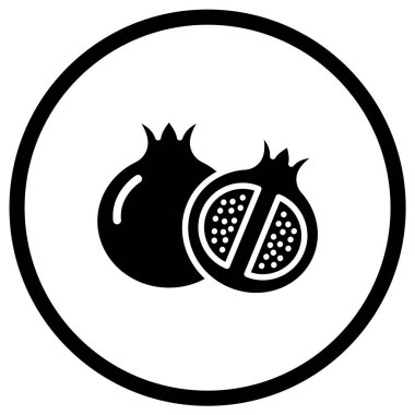 Nar Vektörü Simgesi Tasarım İllüstrasyonu