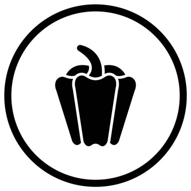 Capsicum Vektör Simgesi Tasarım İllüstrasyonu