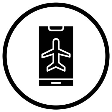 Uçak Modu Vektör Simgesi Tasarım İllüstrasyonu