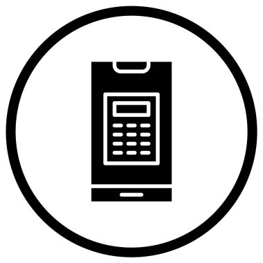 Hesap Makinesi Vektör Simgesi Tasarım İllüstrasyonu