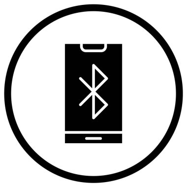 Bluetooth Vektör Simgesi Tasarım İllüstrasyonu