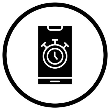 Stopwatch Vektör Simgesi Tasarım İllüstrasyonu