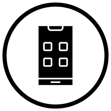 Uygulama Vektörü Simgesi Tasarım İllüstrasyonu