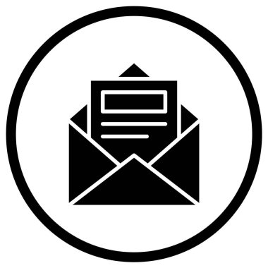 E- posta Vektör Simgesi Tasarım İllüstrasyonu