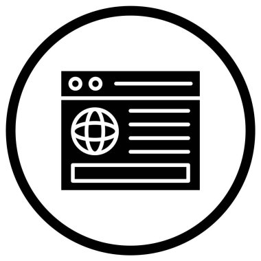 Web Sitesi Vektör Simgesi Tasarım İllüstrasyonu