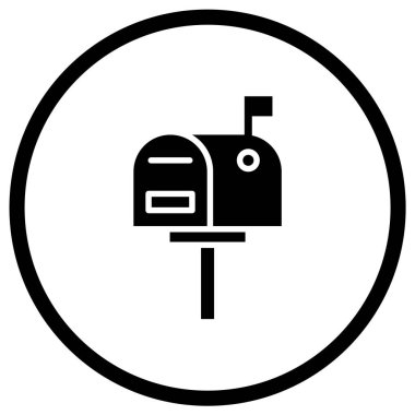 Posta Kutusu Vektör Simgesi Tasarım İllüstrasyonu