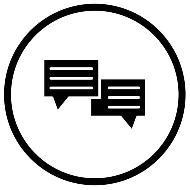 Sohbet Vektörü Simgesi Tasarım İllüstrasyonu