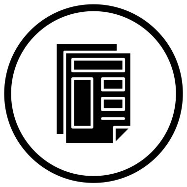 Şablon Vektör Simgesi Tasarım İllüstrasyonu