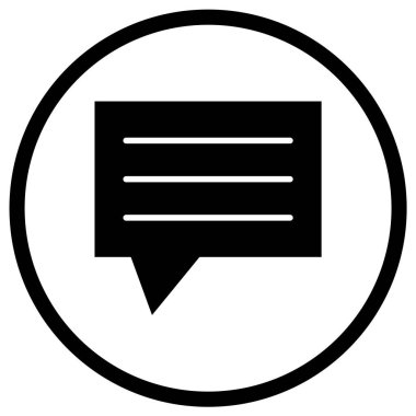 Yorum Vektörü Simgesi Tasarım İllüstrasyonu