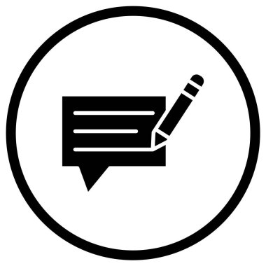 Yorum Vektörü Simgesi Tasarım İllüstrasyonu