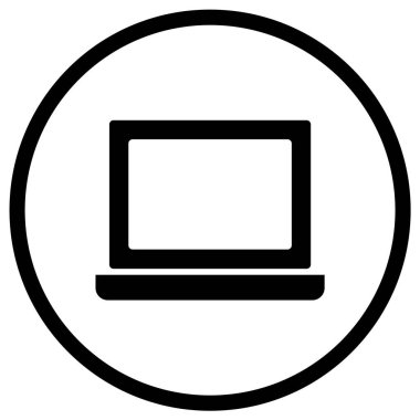 Laptop Vektör Simgesi Tasarım Çizimi