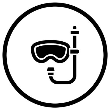 Tüplü dalış Vektör Simgesi Tasarım İllüstrasyonu