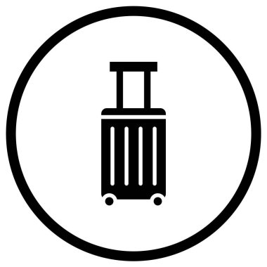 Bagaj Vektörü Simgesi Tasarım İllüstrasyonu