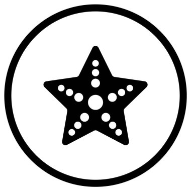 Yıldız Balığı Vektör Simgesi Tasarım Çizimi