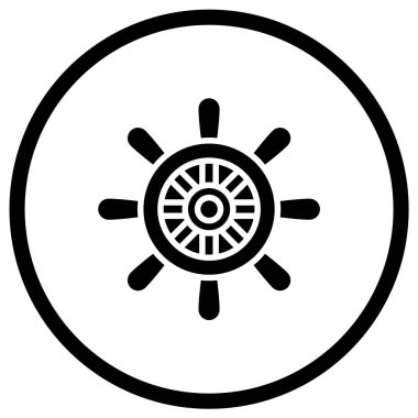 Dümen Vektörü Simgesi Tasarım İllüstrasyonu