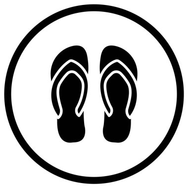 Flip flop Vektör Simgesi Tasarım İllüstrasyonu