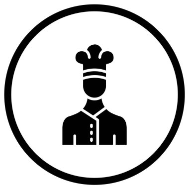 Şef Vektör Simgesi Tasarım İllüstrasyonu