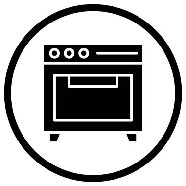 Fırın Vektörü Simgesi Tasarım İllüstrasyonu