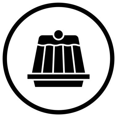 Pudding Vektör Simgesi Tasarım Çizimi