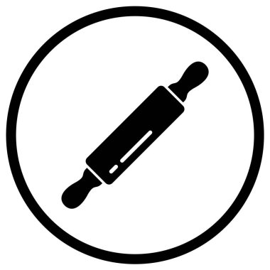 Rolling pin Vektör Simgesi Tasarım Çizimi