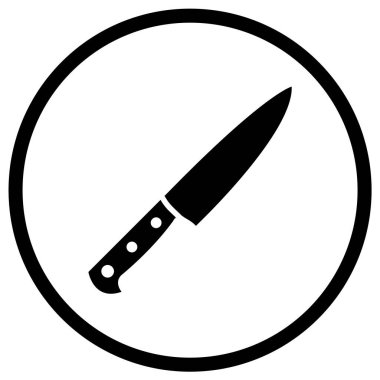 Bıçak Vektörü Simgesi Tasarım İllüstrasyonu