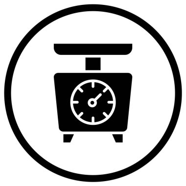 Ağırlık Ölçekli Vektör Simgesi Tasarım İllüstrasyonu