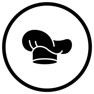 Şef Şapka Vektör Simgesi Tasarım İllüstrasyonu