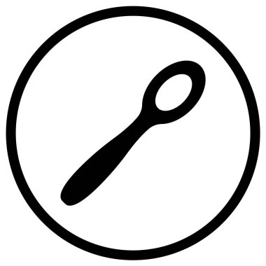 Kaşık Vektörü Simgesi Tasarım İllüstrasyonu