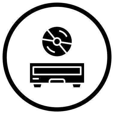 CD Rom Vektör Simgesi Tasarım İllüstrasyonu