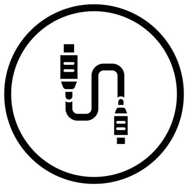 Kablo Vektörü Simgesi Tasarım İllüstrasyonu