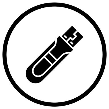 USB Vektör Simgesi Tasarım İllüstrasyonu