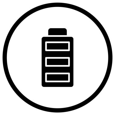 Pil Vektörü Simgesi Tasarım Çizimi