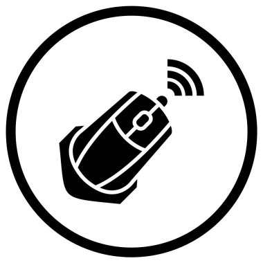 Kablosuz Fare Vektörü Simgesi Tasarım İllüstrasyonu