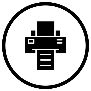 Yazıcı Vektör Simgesi Tasarım İllüstrasyonu