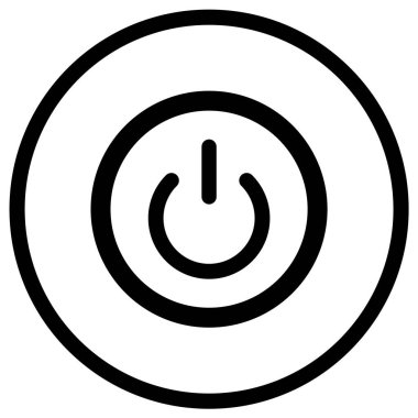 Güç Düğmesi Vektör Simgesi Tasarım İllüstrasyonu